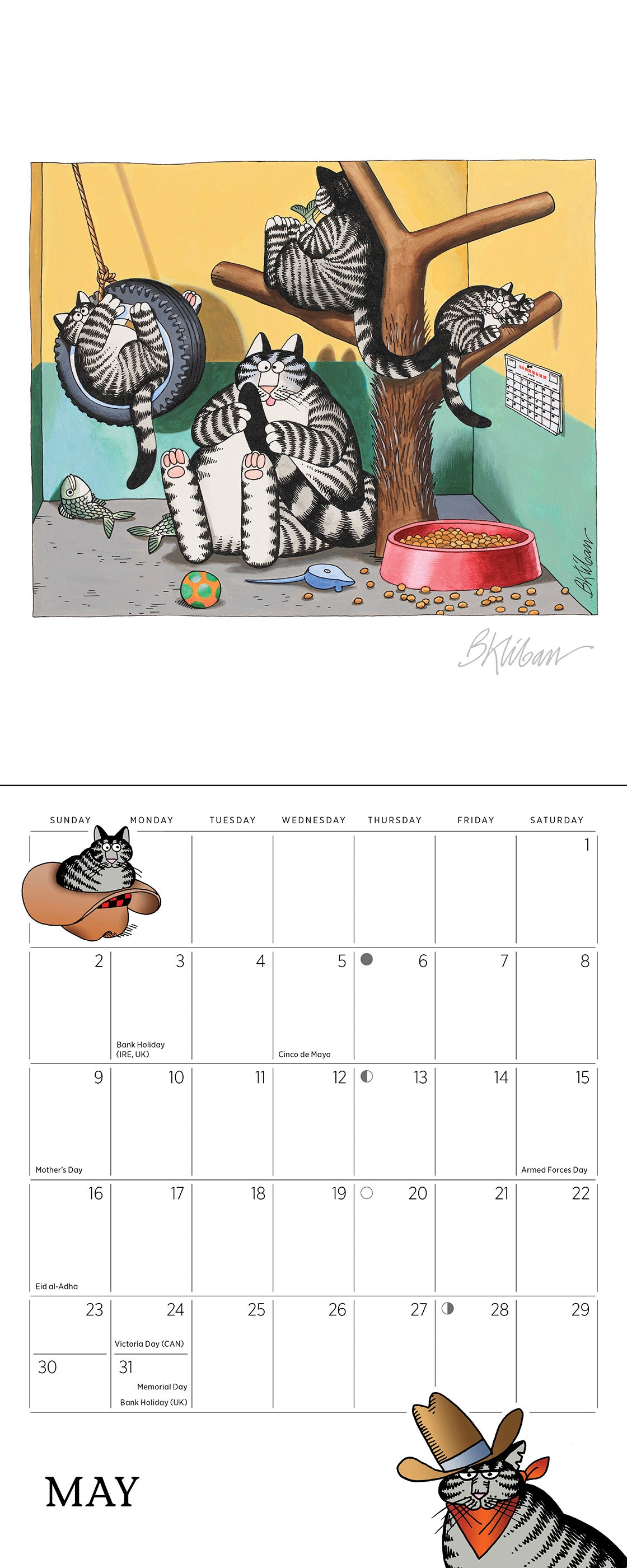 B. Kliban: CatCalendar 2027 Mini Wall Calendar_Interior_5