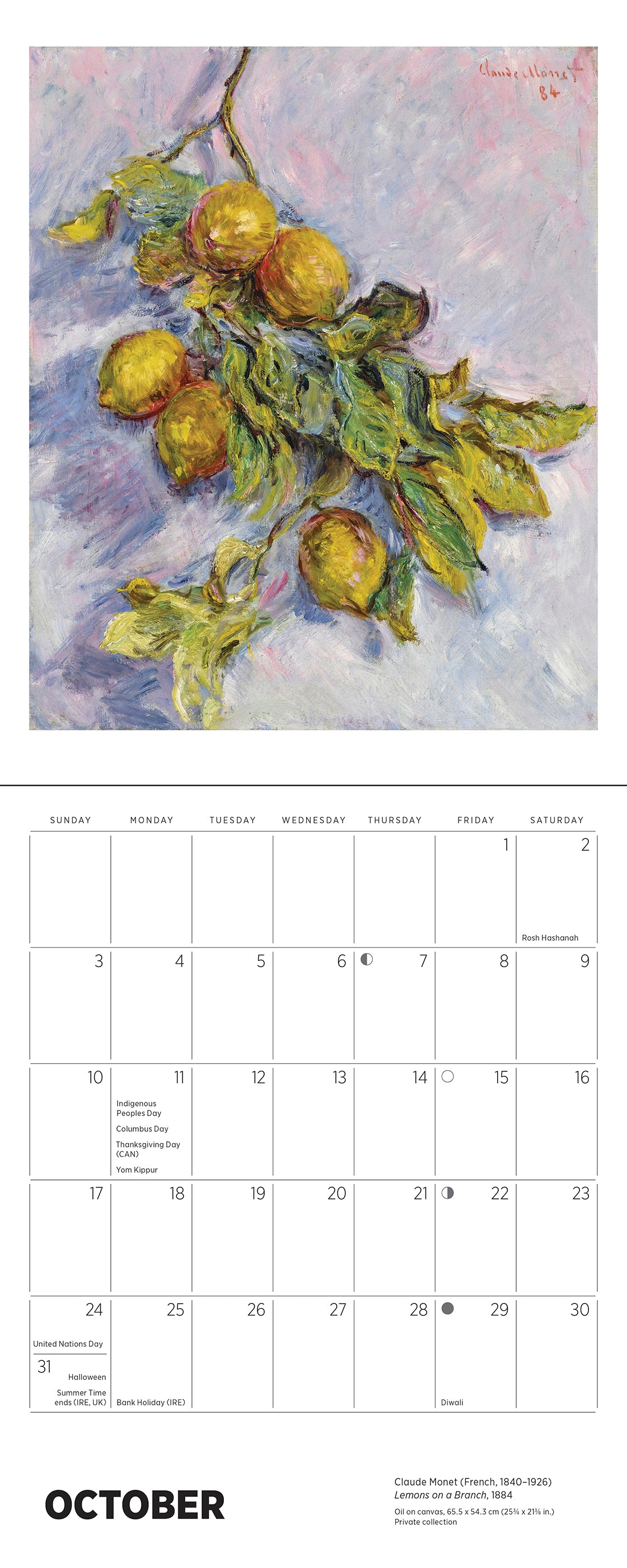 Claude Monet 2027 Mini Calendar_Interior_2