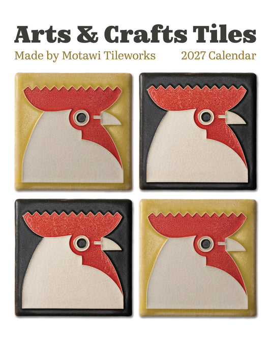 Arts & Crafts Tiles: Made by Motawi Tileworks 2027 Mini Wall Calendar_Front_Flat