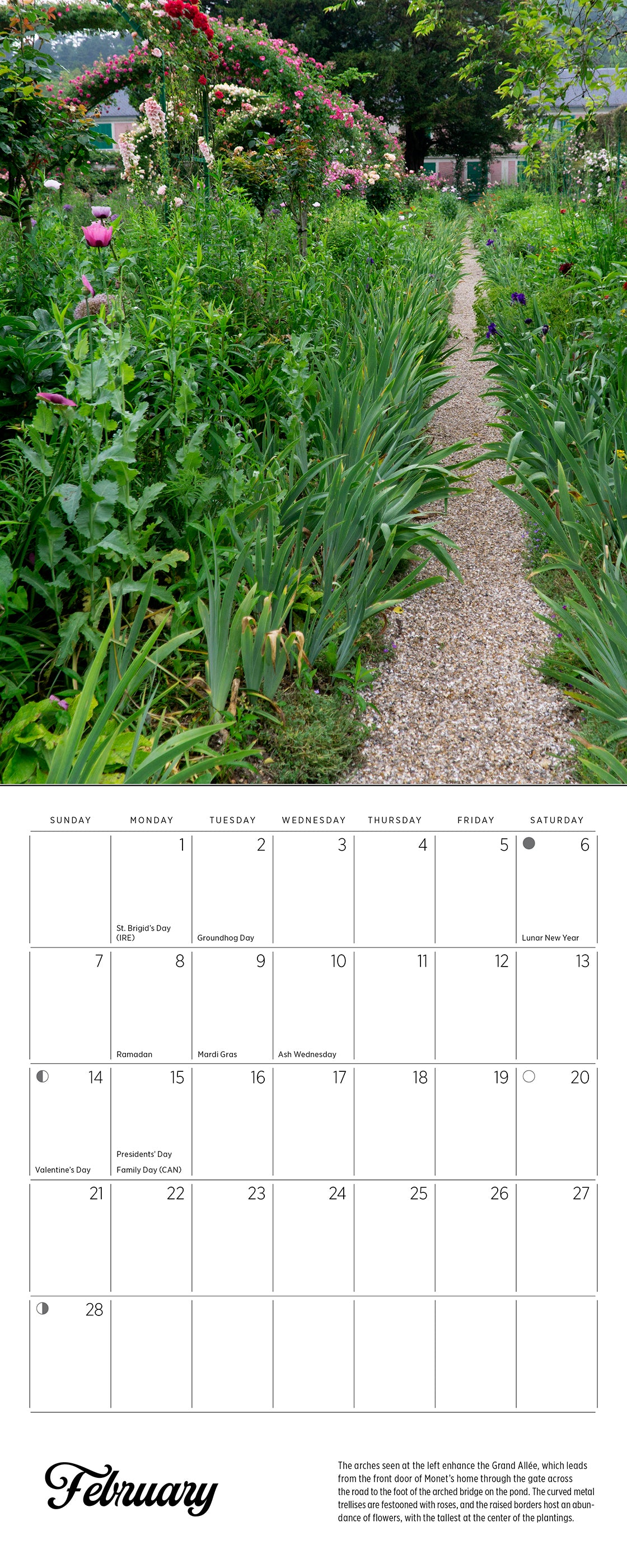 Monet's Passion: The Gardens at Giverny 2027 Mini Wall Calendar_Interior_2