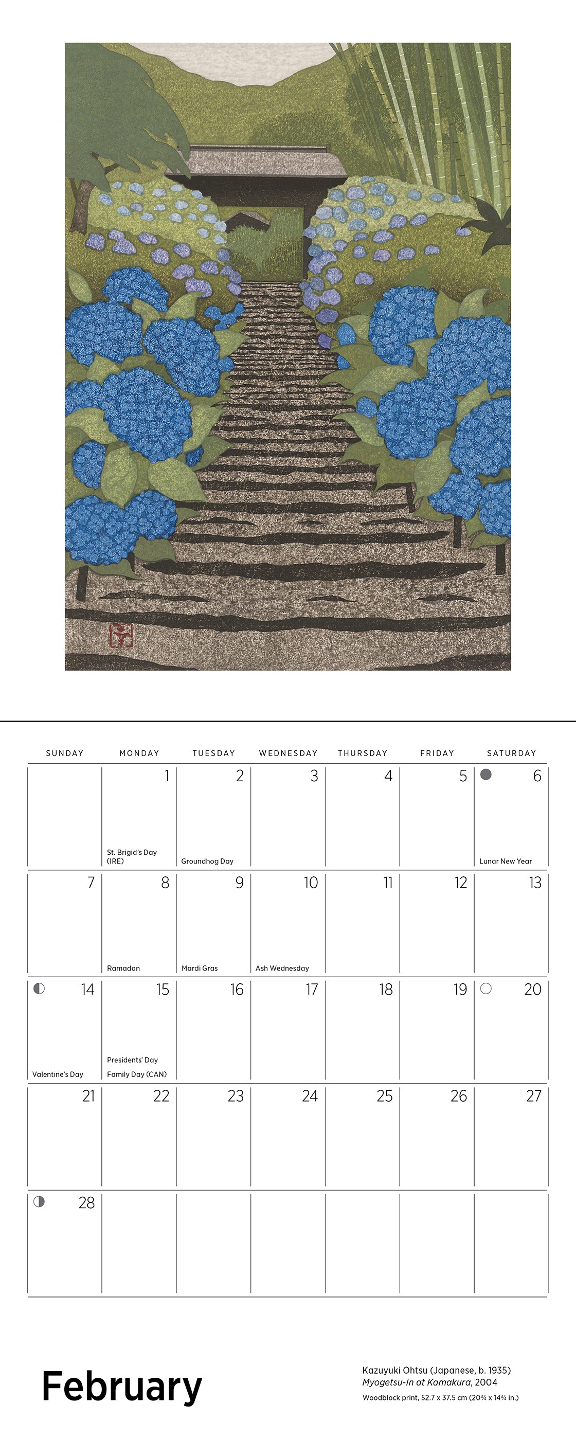 Serenity: Kazuyuki Ohtsu 2027 Mini Wall Calendar_Interior_2