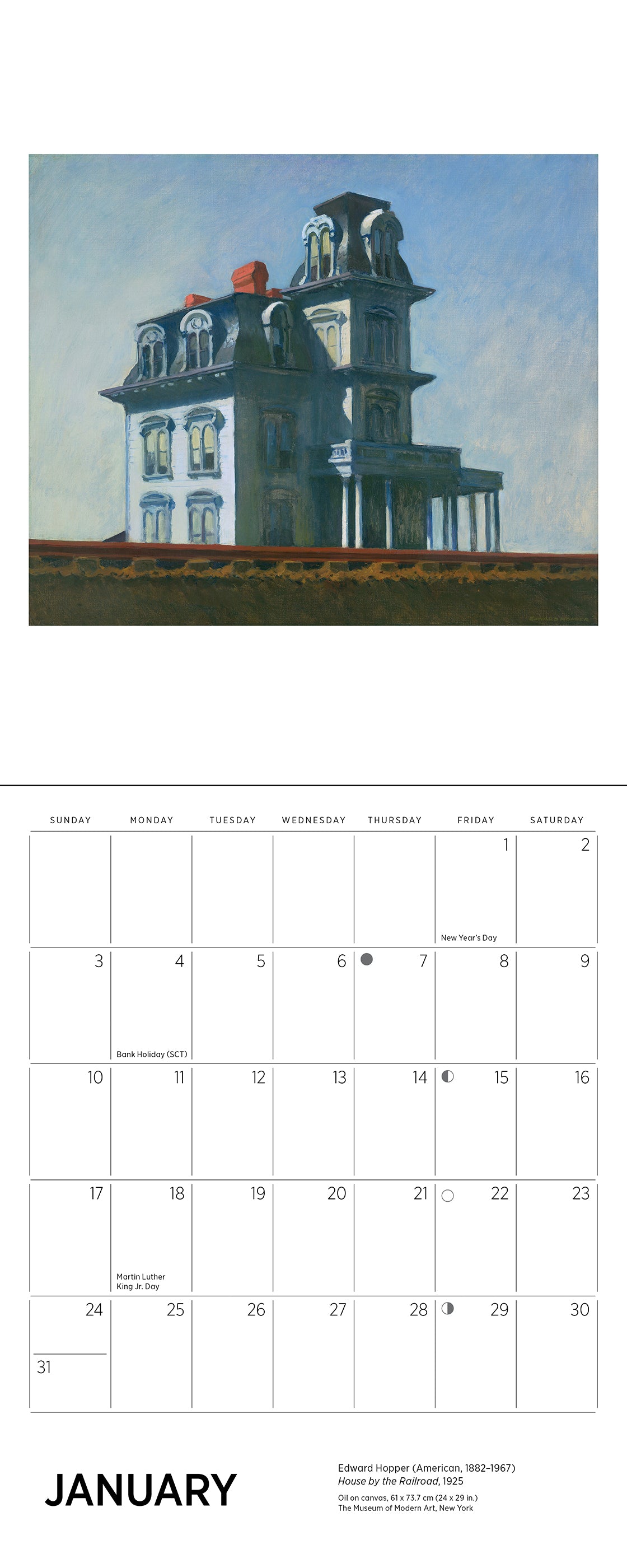 Edward Hopper 2027 Mini Wall Calendar_Interior_1