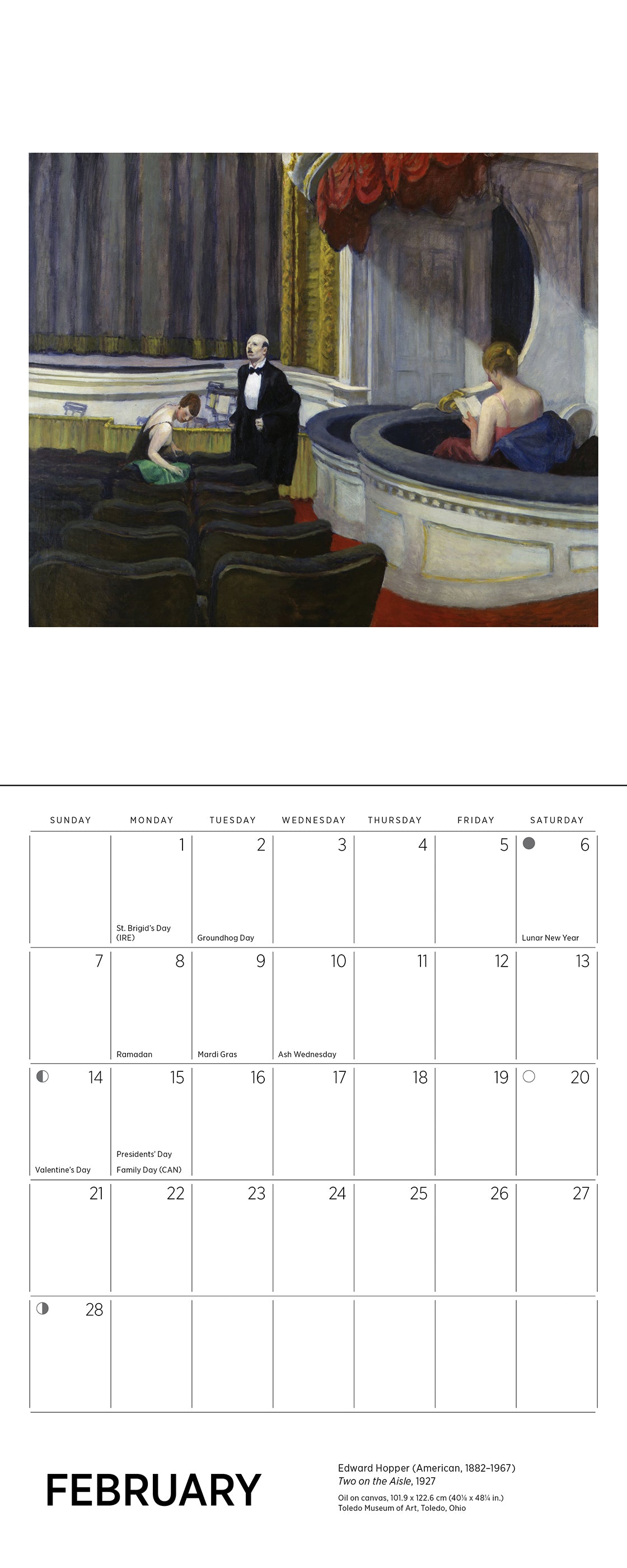 Edward Hopper 2027 Mini Wall Calendar_Interior_2