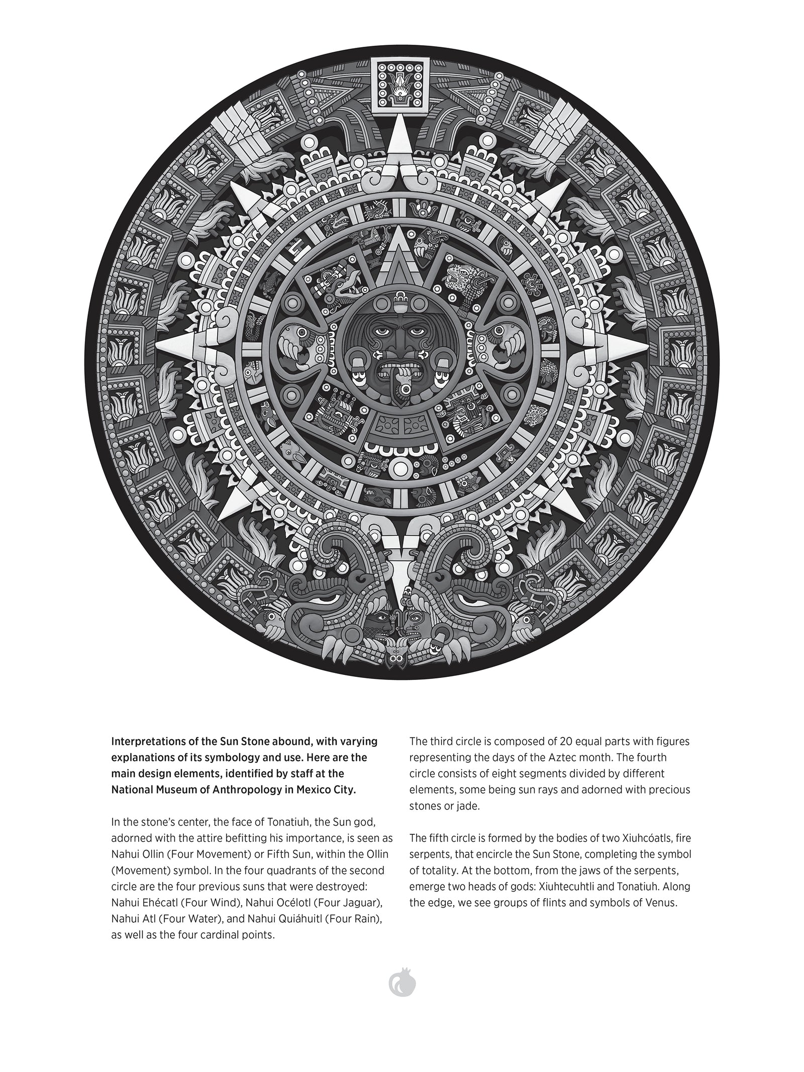 Michael Angulo: Aztec Sun Stone 1000-Piece Circular Jigsaw Puzzle_Interior_2
