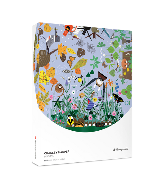 Charley Harper: Seasons 1000-Piece Circular Jigsaw Puzzle_Primary