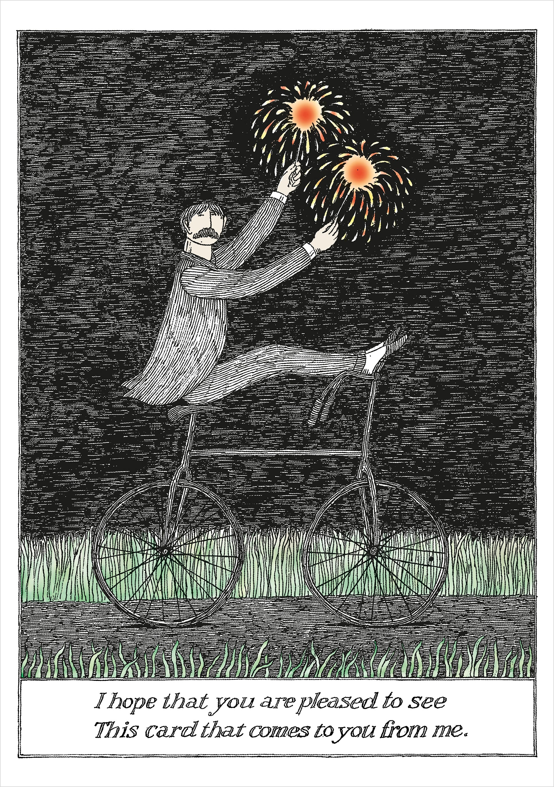 Edward Gorey: Pleased to See Birthday Card – Pomegranate