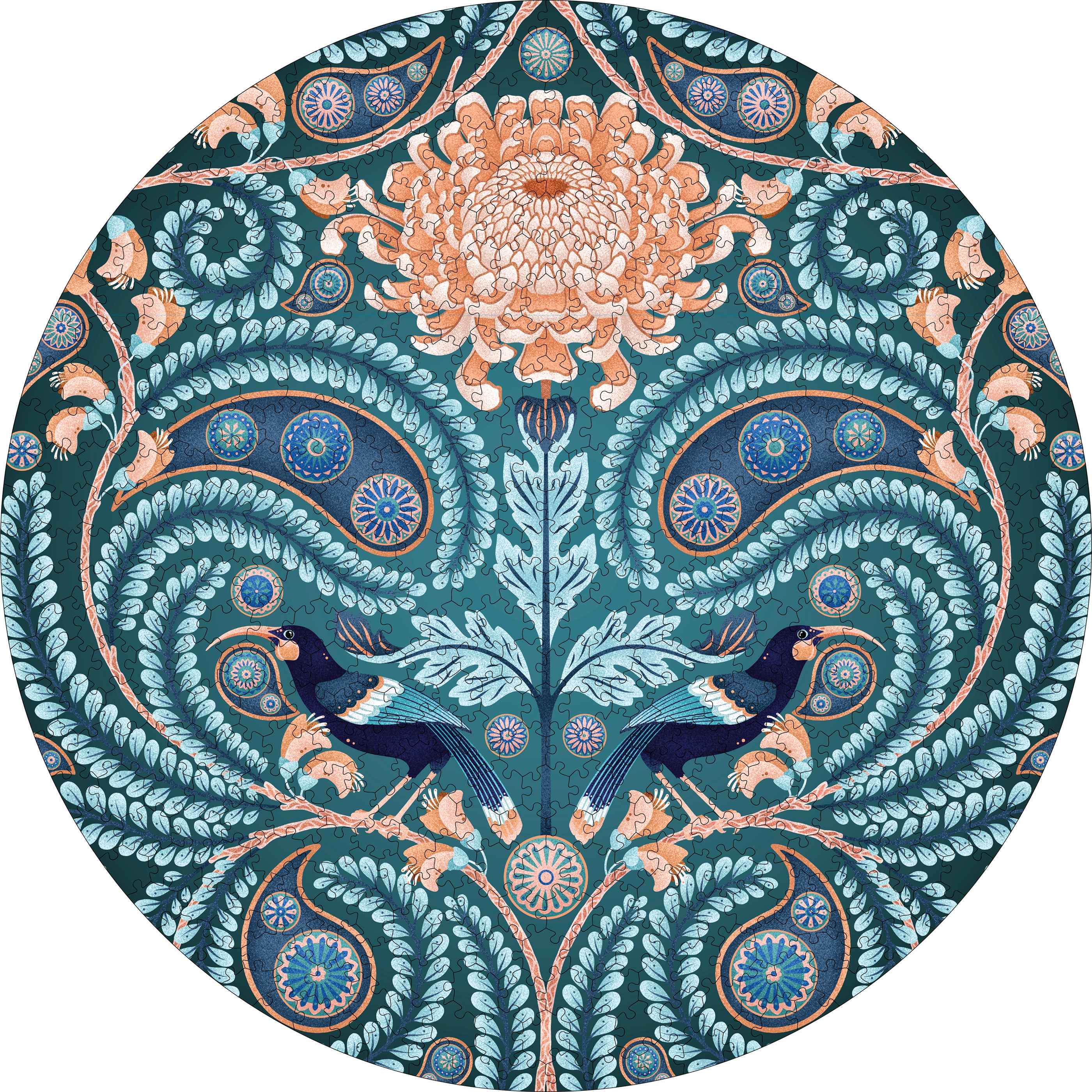 Catherine Marion: Huia and Chrysanthemum 500-Piece Circular Jigsaw