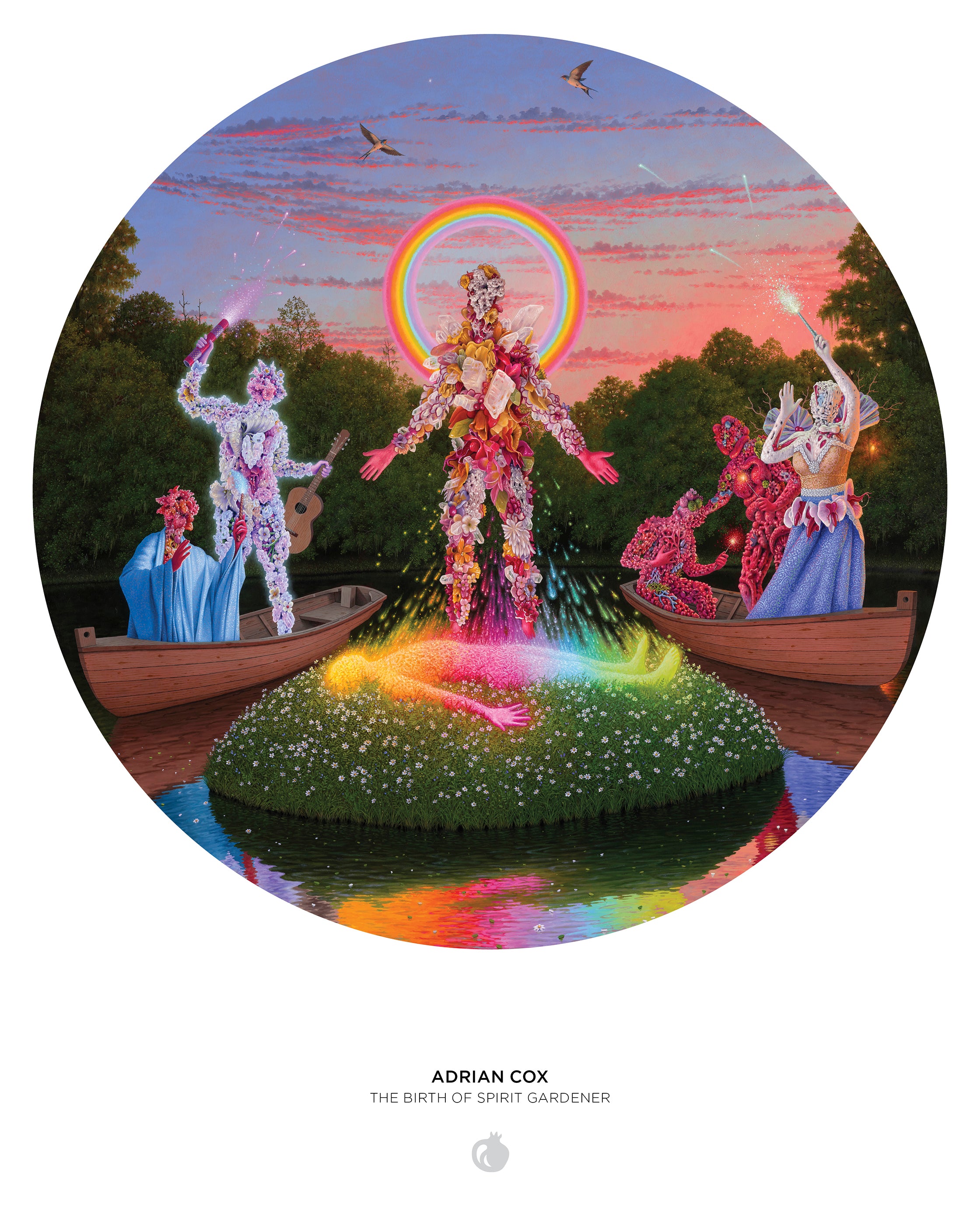 Adrian Cox: The Birth of Spirit Gardener 500-Piece Circular Jigsaw