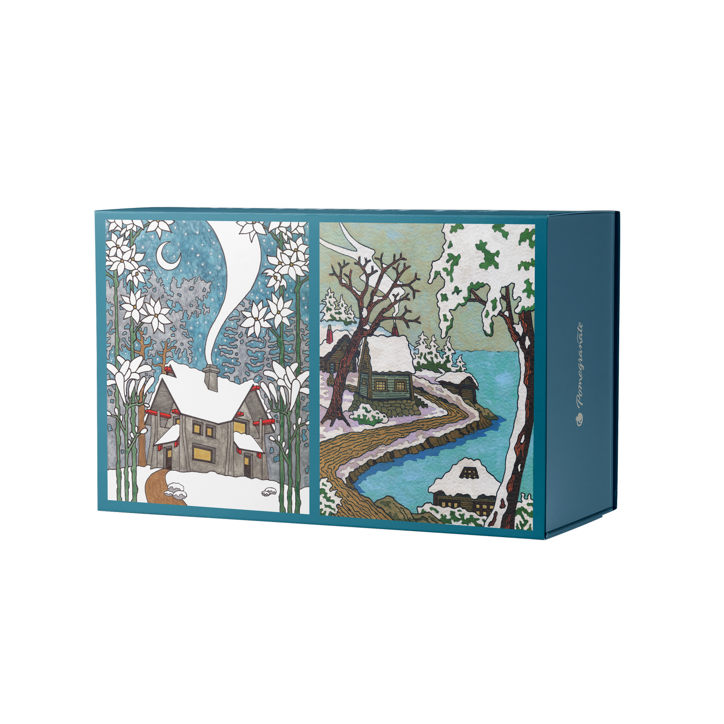 CJ Hurley: Snowy Cabins 120-Piece Double-Sided Jigsaw Puzzle Set_Primary