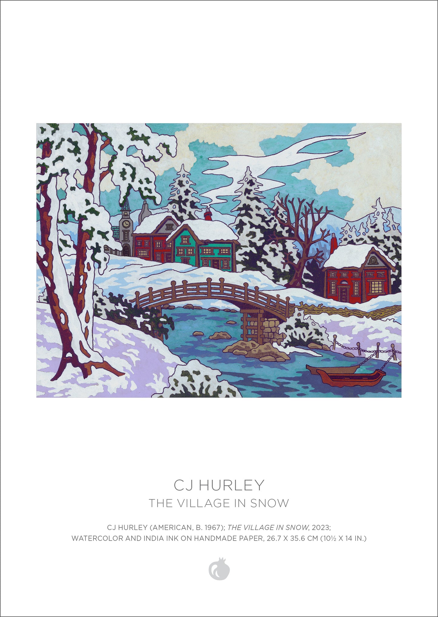 CJ Hurley: Snowy Cabins 120-Piece Double-Sided Jigsaw Puzzle Set_Back_Multipiece