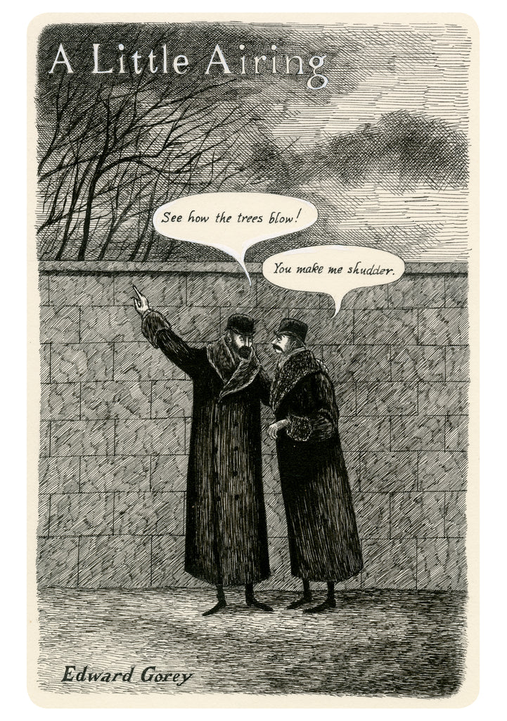 Edward Gorey: A Little Airing Notecard – Pomegranate