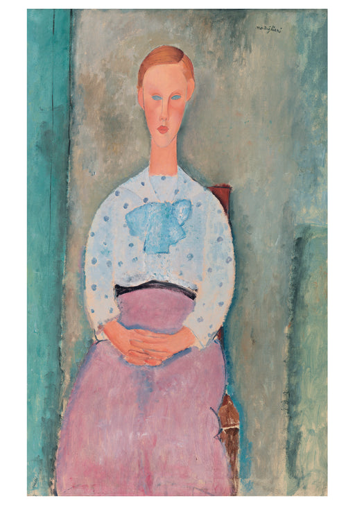 Amedeo Modigliani: Girl with a Polka-Dot Blouse Notecard_Front_Flat