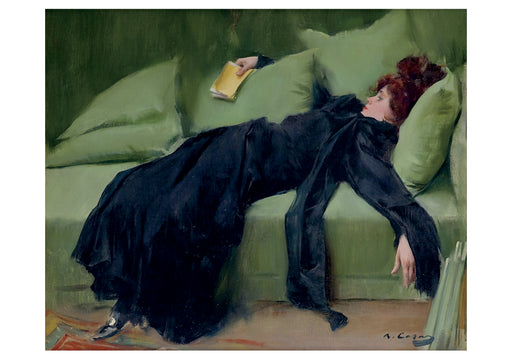 Ramon Casas: Decadent Young Woman, After the Dance Notecard_Front_Flat