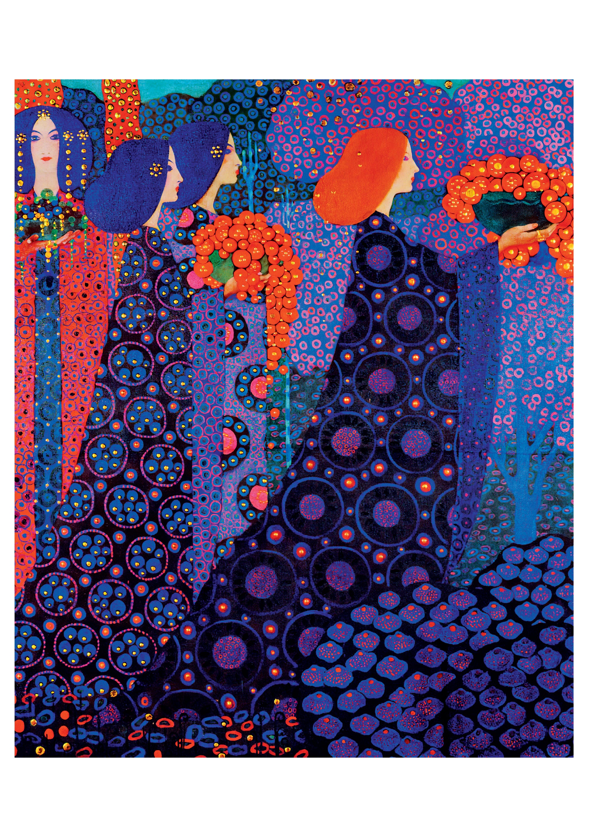 Vittorio Zecchin: Procession of Princesses Notecard – Pomegranate