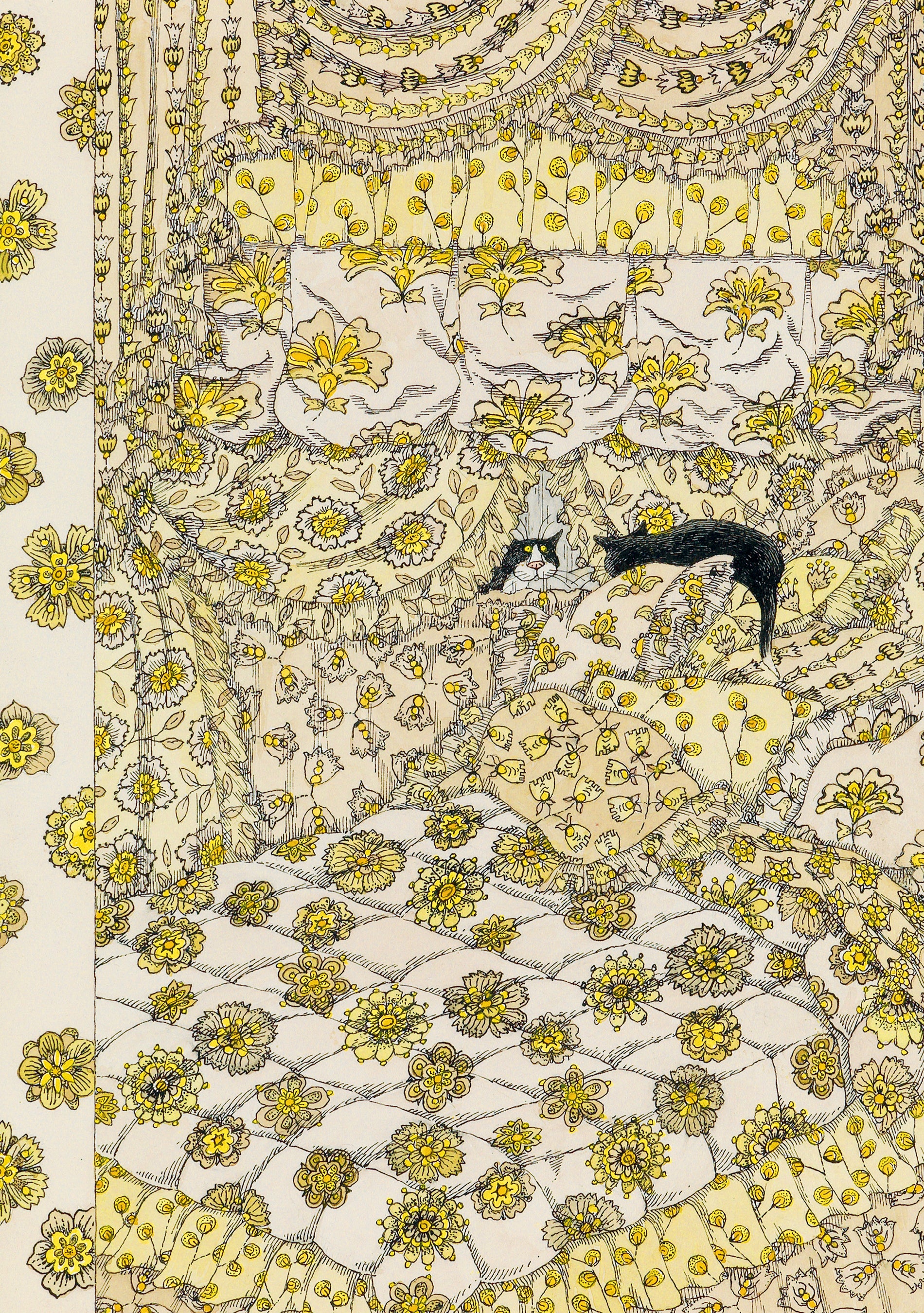 Edward Gorey: Cat Fancy Notecard – Pomegranate