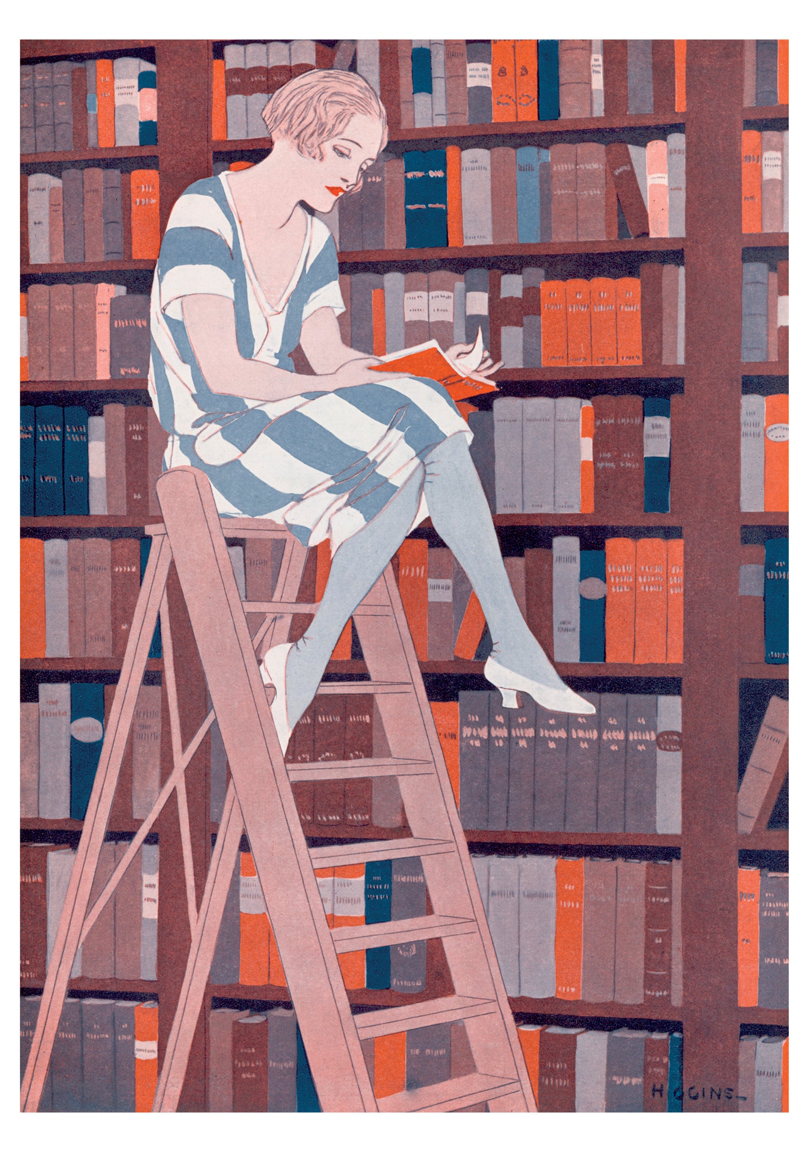 Reginald Higgins: The Blue Stocking Notecard_Front_Flat