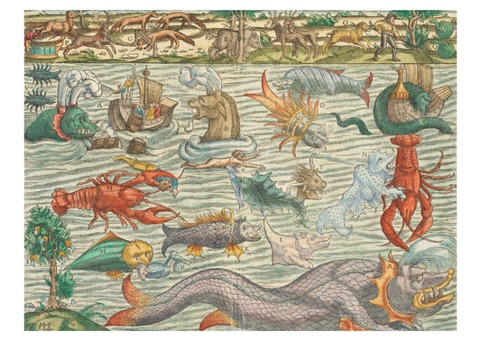 Sebastian Münster: Sea Monsters Postcard_Front_Flat