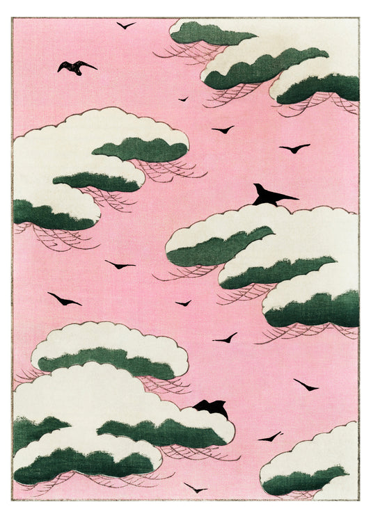 Watanabe Seitei (Shōtei): Pink Sky Postcard_Front_Flat