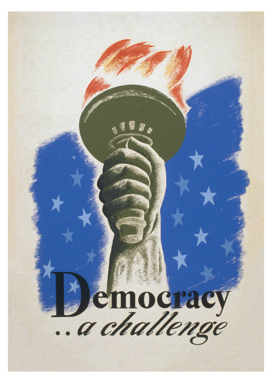 Democracy . . . A Challenge Postcard_Front_Flat