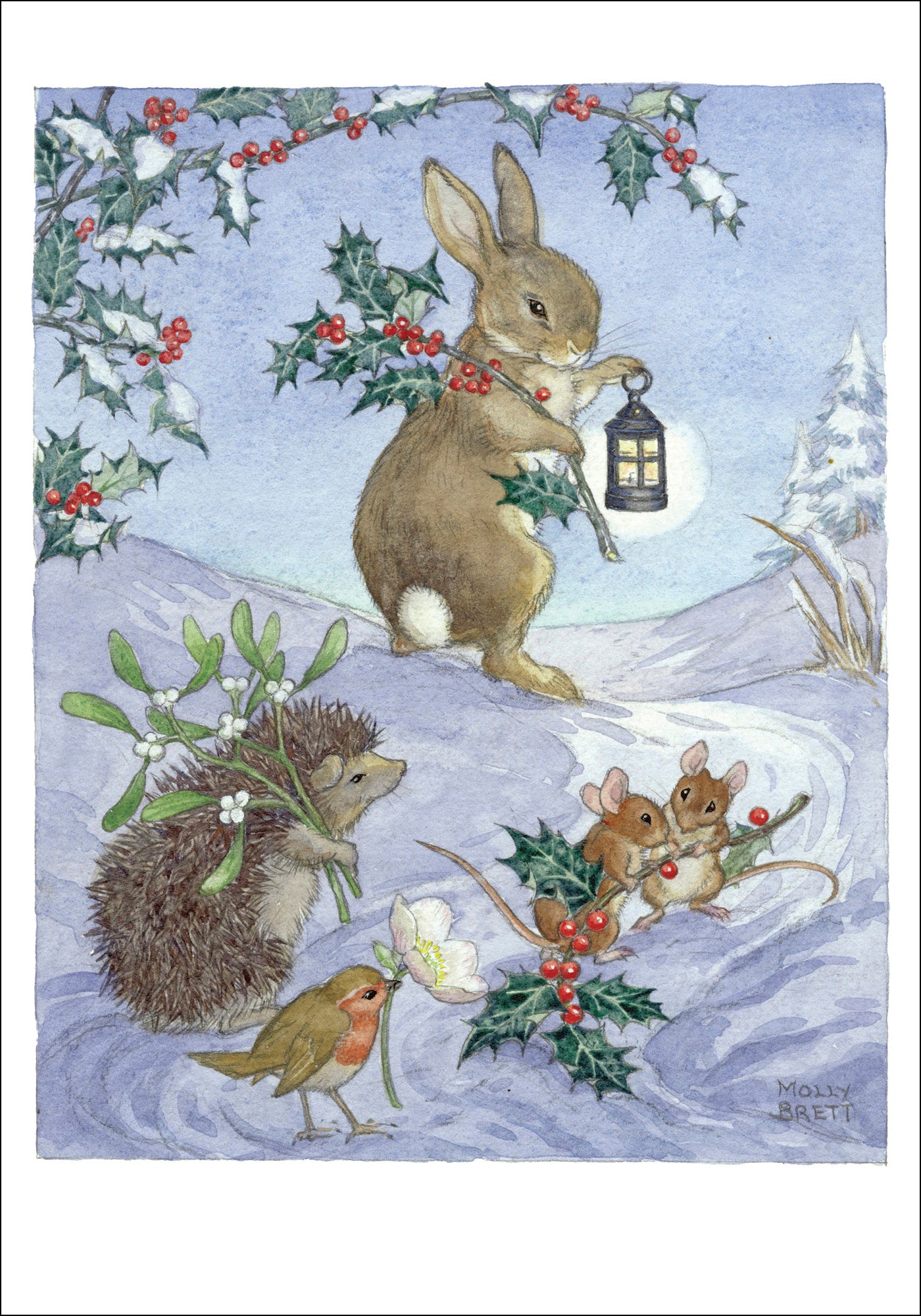 Molly Brett: Christmas Animals Small Holiday Cards_Interior_1