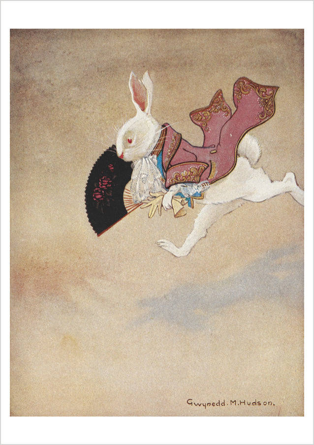 Gwynedd M. Hudson: The White Rabbit Postcard_Front_Flat