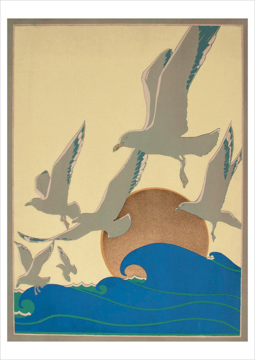 Franklin Carmichael: Seagulls Flying over Waves Postcard_Front_Flat