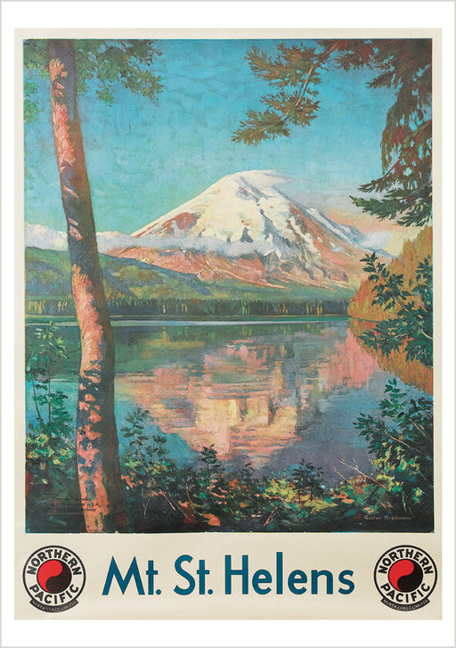 Gustav W. Krollmann: Mt. St. Helens / Northern Pacific Postcard_Front_Flat