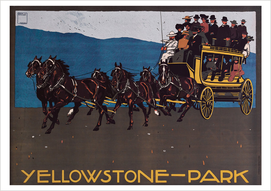 Ludwig Hohlwein: Yellowstone—Park Postcard_Front_Flat