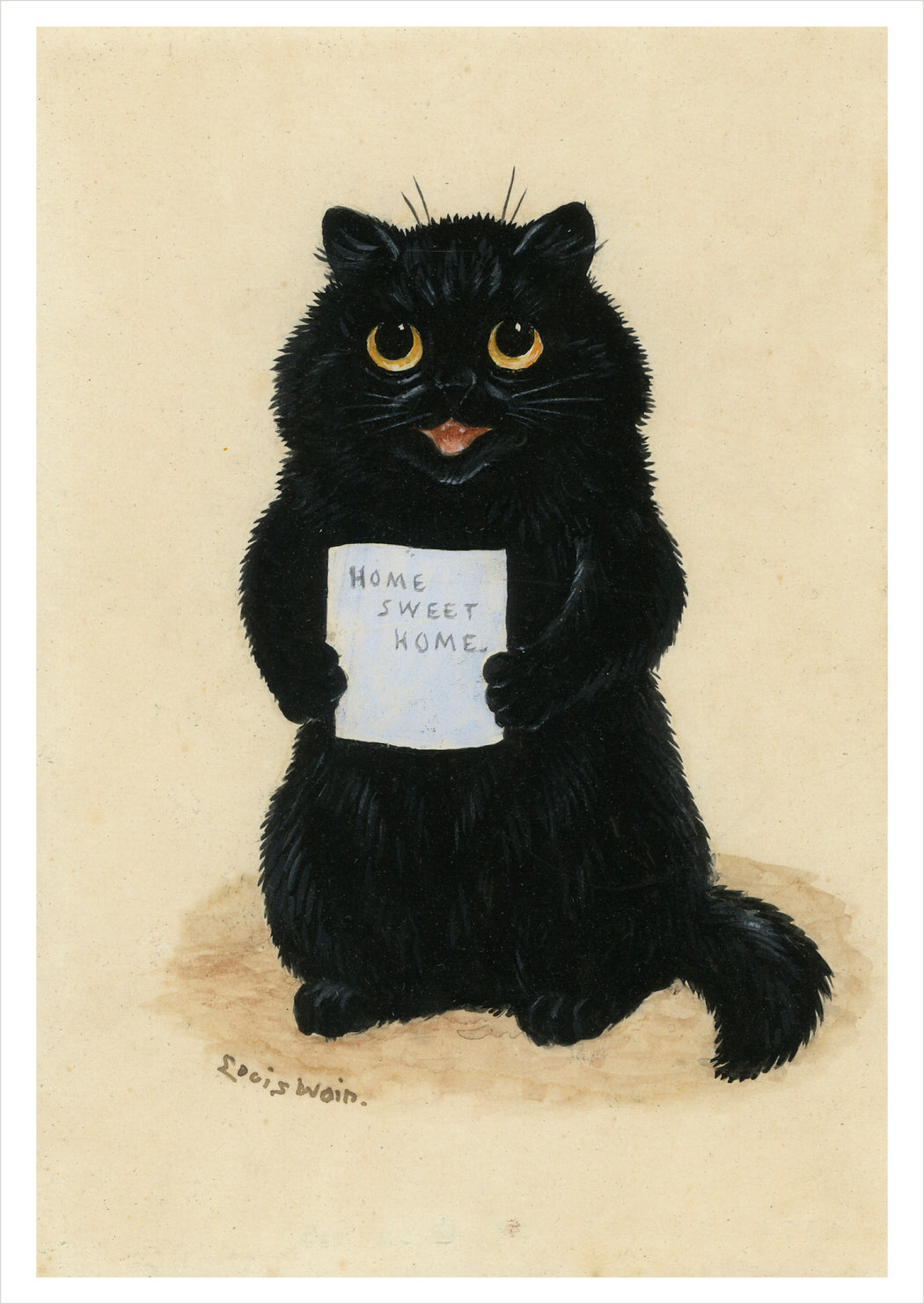 Louis William Wain: Home Sweet Home Postcard_Front_Flat