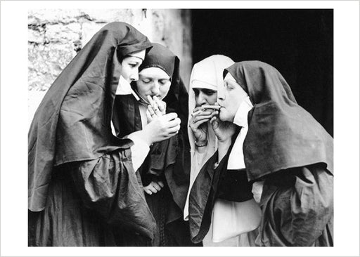 Smoking Nuns Postcard_Front_Flat