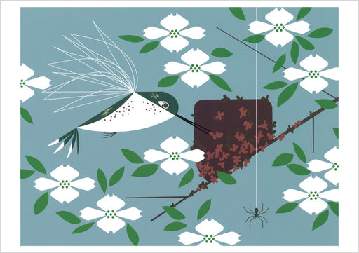 Charley Harper: Hummingbird Homemaker Notecard_Front_Flat