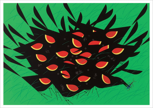 Charley Harper: Red-winged Blackbirds Notecard_Front_Flat