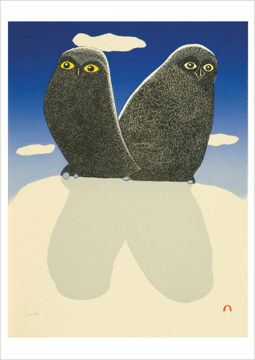 Kananginak Pootoogook: Owls' Silhouette Notecard_Front_Flat