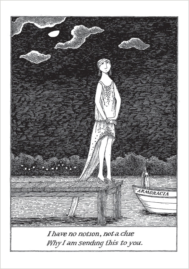 Edward Gorey: I Have No Notion, Not a Clue Notecard_Front_Flat