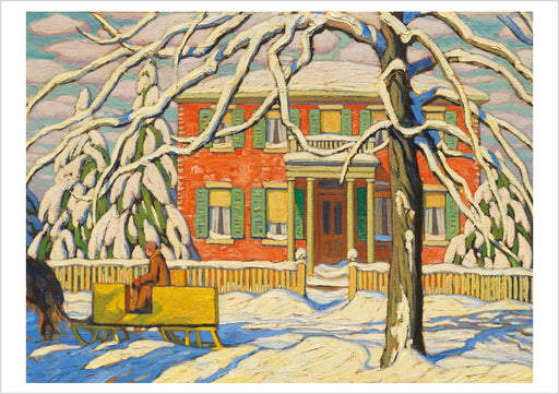 Lawren S. Harris: Red House and Yellow Sleigh Notecard_Front_Flat
