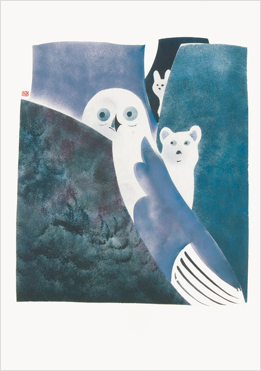 Osuitok Ipeelee: Owl, Fox and Hare Legend Notecard_Front_Flat
