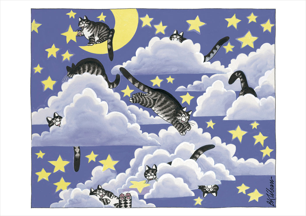 B. Kliban: Cats in the Clouds Notecard_Front_Flat