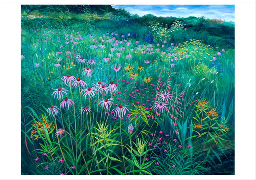 Rosalind Wise: Prairie Meadow with Echinacea Notecard_Front_Flat