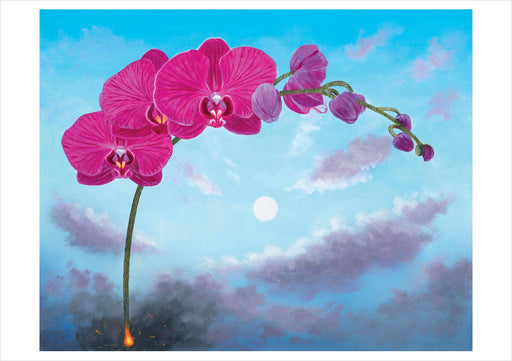 L. C. Armstrong: Flowers on a Fuse Phalaenopsis Notecard_Front_Flat
