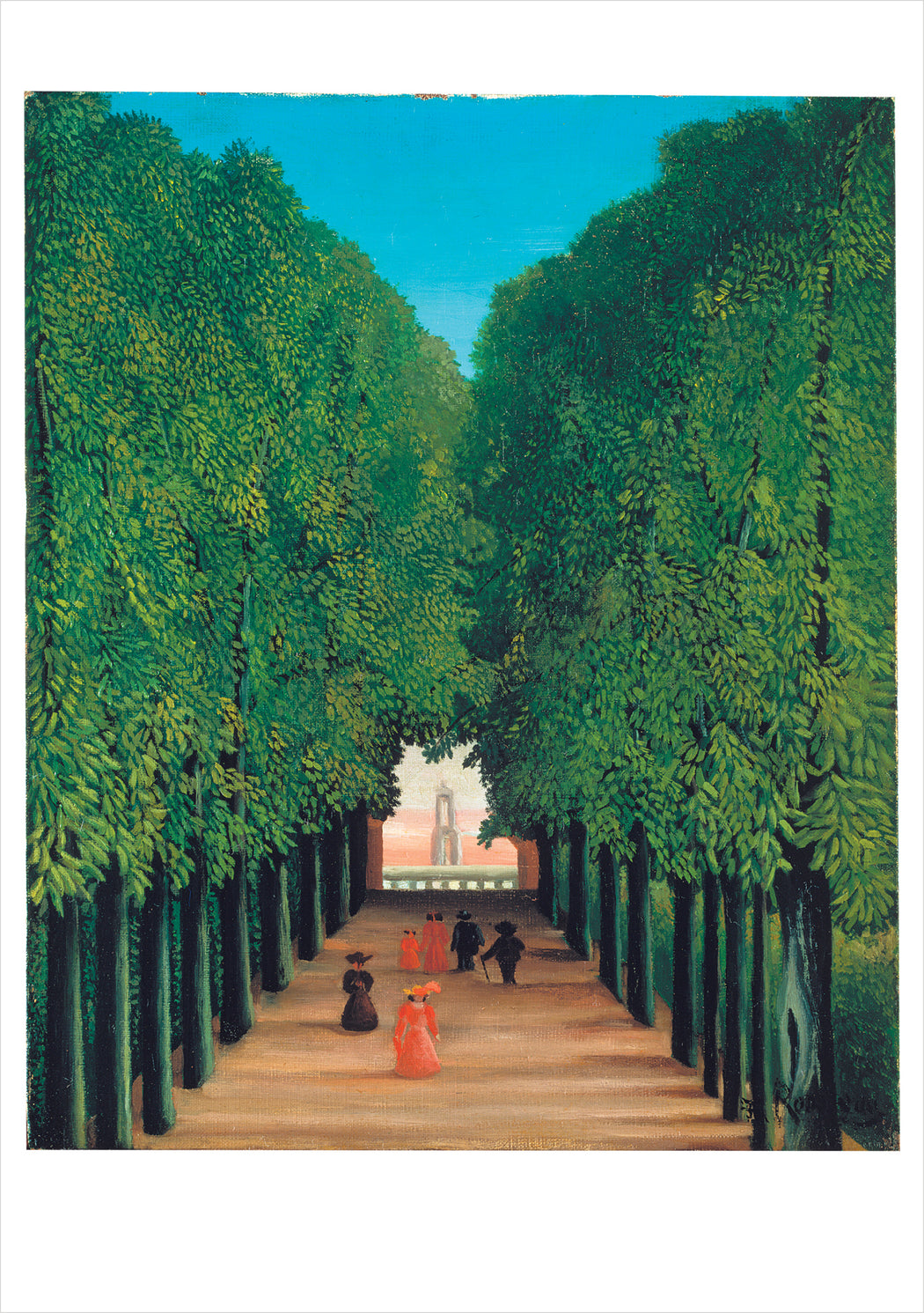 Henri Rousseau: Avenue in Saint-Cloud Park Notecard_Front_Flat