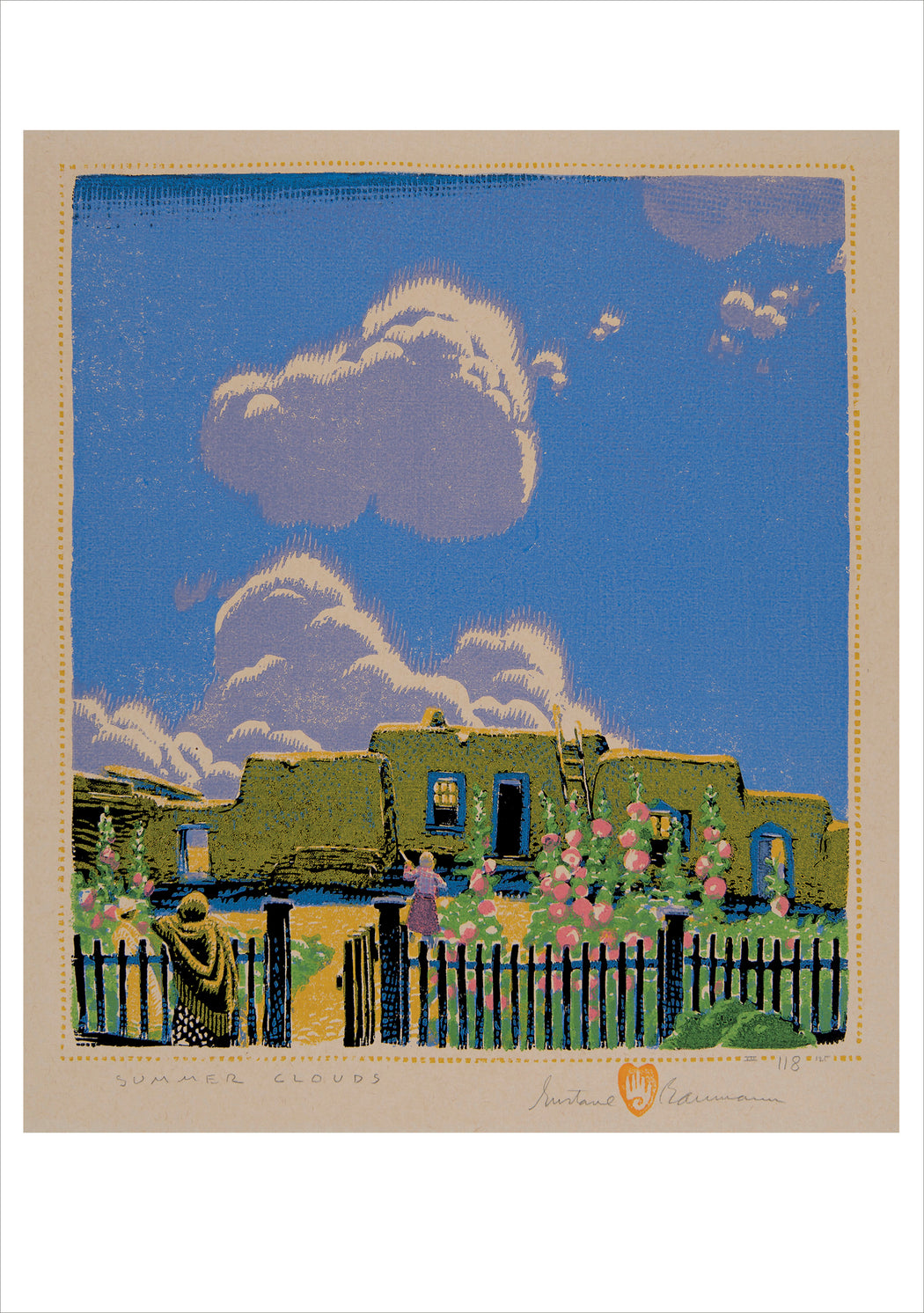 Gustave Baumann: Summer Clouds Notecard_Front_Flat