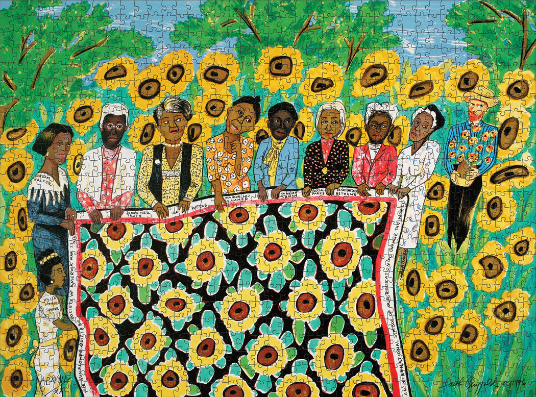 Faith Ringgold: Sunflower Quilting Bee at Arles 1000-Piece Jigsaw Puzzle_Zoom
