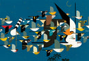 Charley Harper: Mystery of the Missing Migrants 1000-piece Jigsaw Puzzle_Zoom