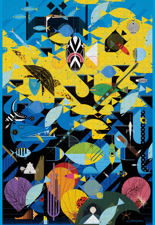 Charley Harper: The Coral Reef 1000-Piece Jigsaw Puzzle_Zoom