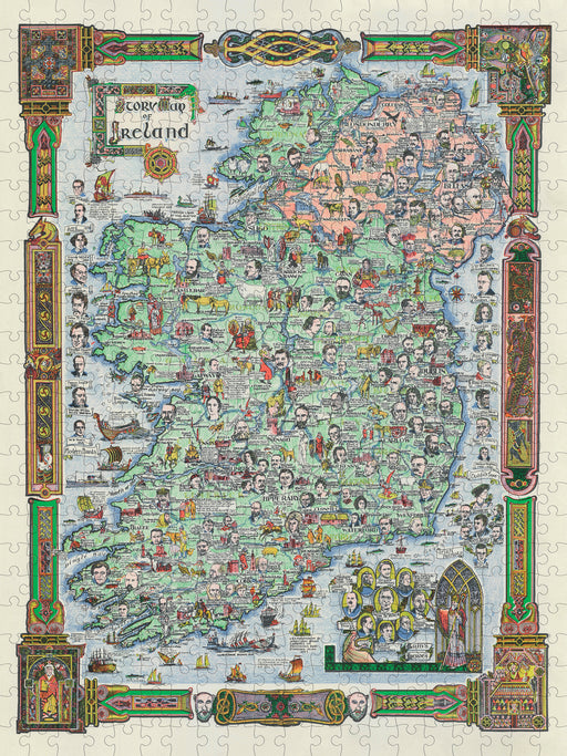 Story Map of Ireland 500-piece Jigsaw Puzzle_Zoom
