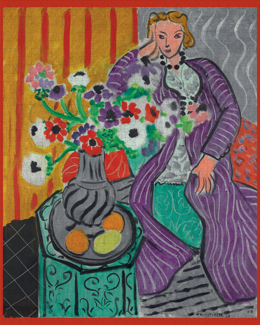 Henri Matisse: Purple Robe and Anemones 1000-piece Jigsaw Puzzle_Zoom