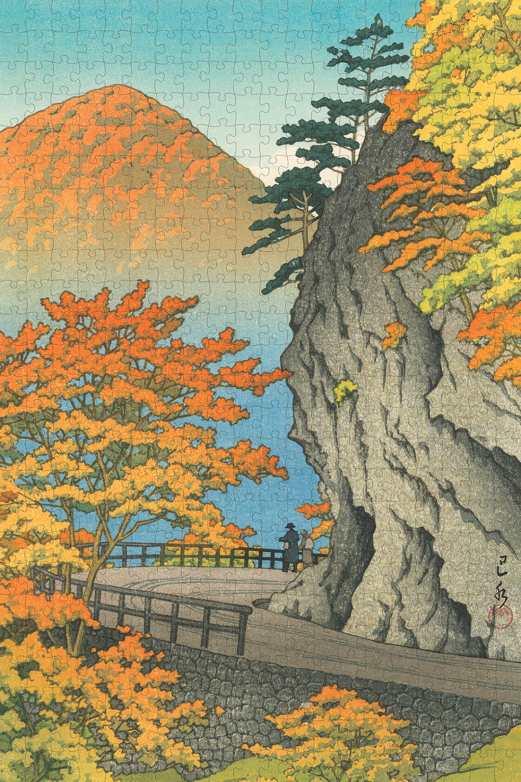 Kawase Hasui: Autumn at Saruiwa 500-piece Jigsaw Puzzle_Zoom