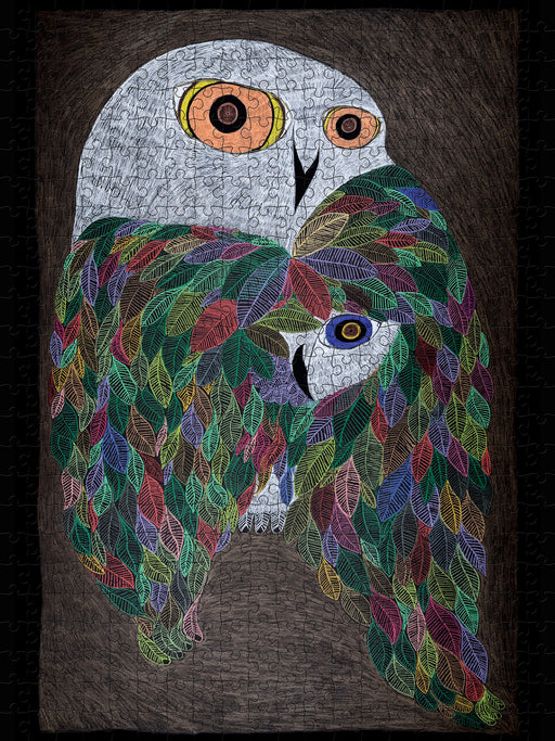 Ningiukulu Teevee: Colourful Wild Owl 500-Piece Jigsaw Puzzle_Zoom