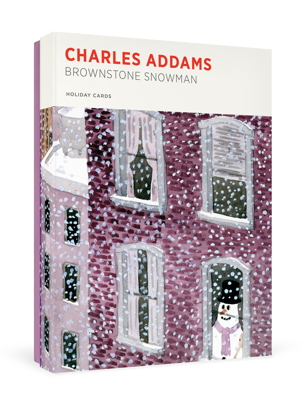 Charles Addams: Brownstone Snowman Holiday Cards_Front_3D