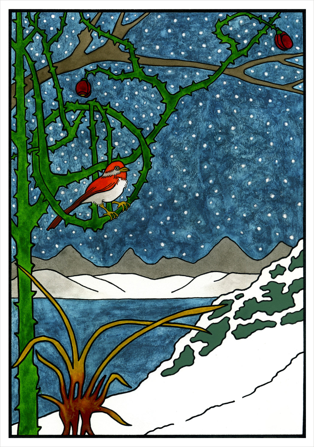 CJ Hurley: The Majesty of Winter Holiday Cards_Interior_1